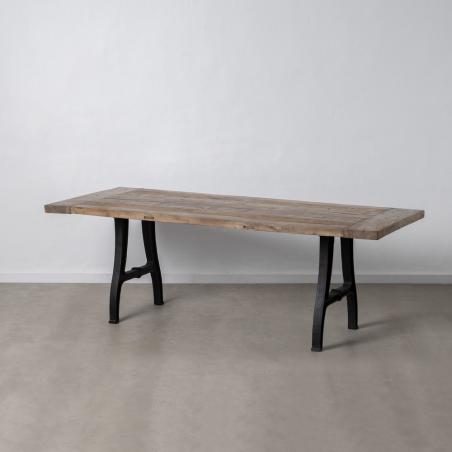 MESA COMEDOR NATURAL-NEGRO 220 X 90 X 76 CM - Imagen 1