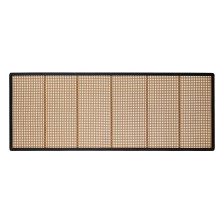 CABECERO NATURAL-NEGRO RATÁN/MADERA 160 X 60 CM - Imagen 1