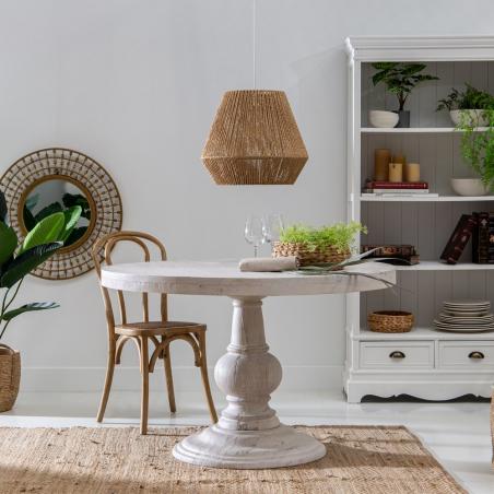 MESA COMEDOR BLANCO ROZADO 120 X 120 X 76 CM