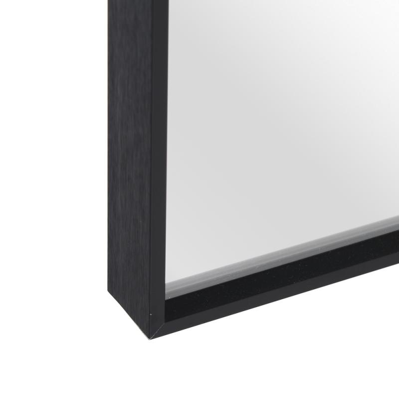 Heilmetz Espejo de pie con marco de metal negro 120x37cm espejo de