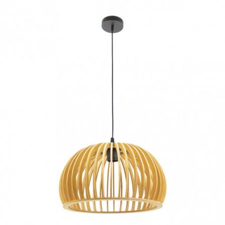 Colgante Cambara 1xe27 Madera Natural Regx35x35 Cm