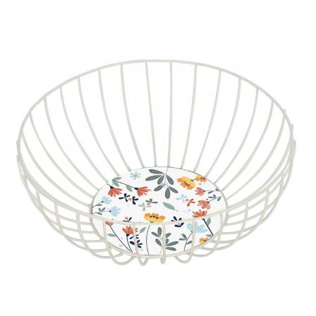 CESTA METALICA BLANCA SELENE