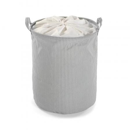 CESTO ROPA CON TAPA GRIS