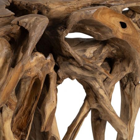 CONSOLA NATURAL MADERA DE TECA ENTRADA 120 X 40 X 80 CM