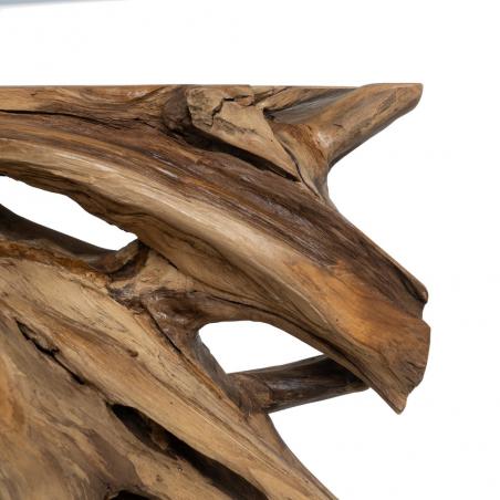 CONSOLA NATURAL MADERA DE TECA ENTRADA 120 X 40 X 80 CM