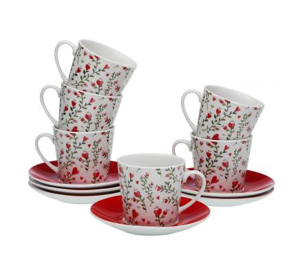 SET 6 TAZAS TE C/P LOVER