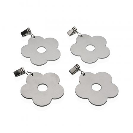 SET 4 PESOS  MANTEL FLOR