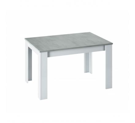 Mesa Comedor Extensible Kendra 140(190)x90 - Cemento-Blanco