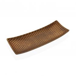 CENTRO DE MESA RECTANGULO DE COLOR DORADO