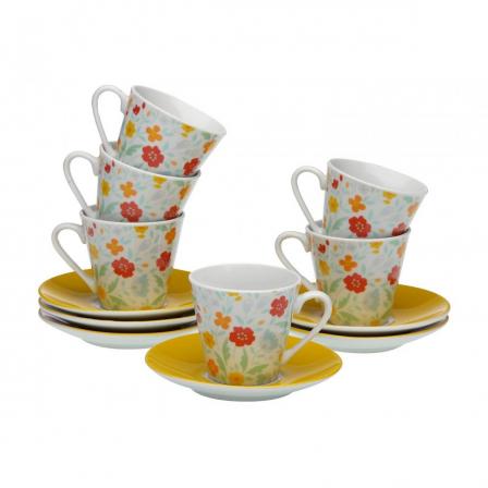 SET 6 TAZAS CAFE C/P FLANDES