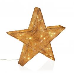 ESTRELLA DORADA EN 3D LUMINOSA 50CM