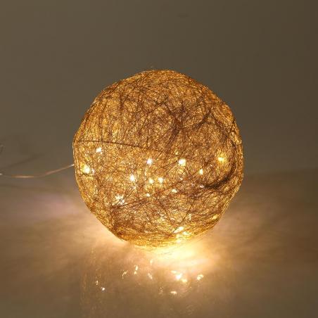 BOLA DORADA EN 3D LUMINOSA 15CM