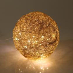 BOLA DORADA EN 3D LUMINOSA 20CM