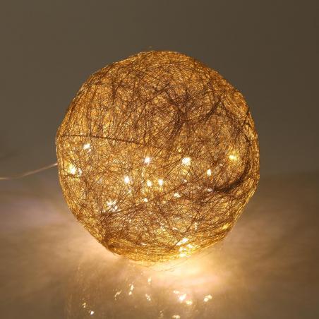 BOLA DORADA EN 3D LUMINOSA 20CM