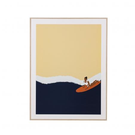 POSTER SURF 1 ENMARCADO EN MADERA 30 X 40