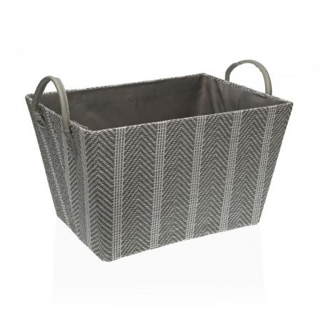 CESTA  BLANCA Y GRIS