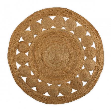ALFOMBRA JUTE CIRCULOS 120CM