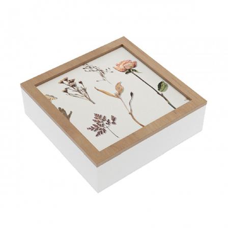 CAJA CUADRADA FLORES SECAS