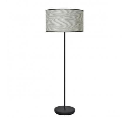 Pie Salon Moda 1xe27 Negro/surco Gris 163x40x40cm