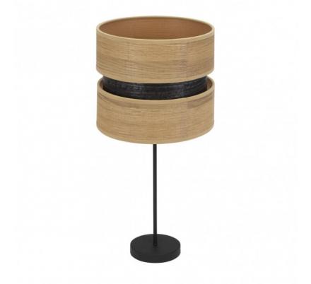 Sobremesa Alto Colet 1xe27 Negro/madera Clara 61x30x30 Cm