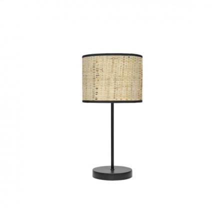 Sobremesa Moda 1xe14 Negro/cañizo Oscuro 42x17x 17 Cm