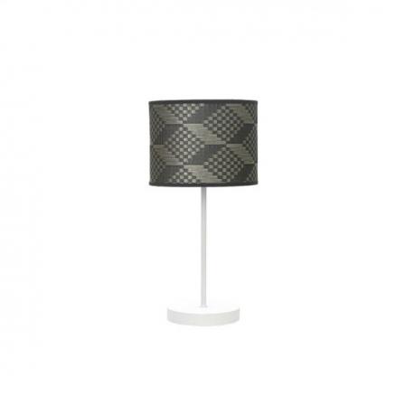 Sobremesa Moda 1xe14 Blanco/tetris Gris 42x17x17cm
