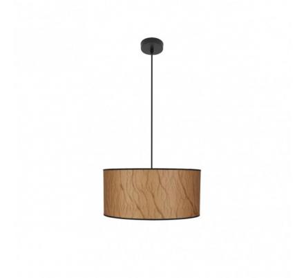 Colgante Papiro 1xe27 Pergamino/negro Regx40x40 cm