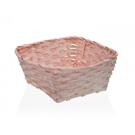 CESTA CUADRADA DE 20 X 20 ROSA