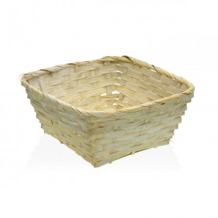 CESTA CUADRADA DE 20 X 20 AMARILLA