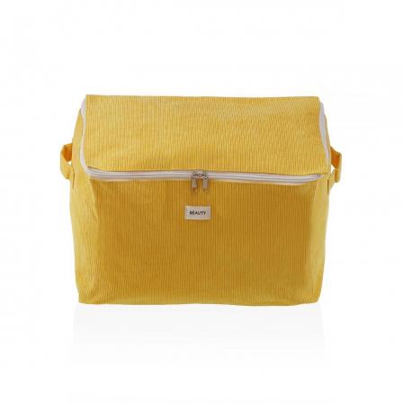 CAJA ALMACENAMIENTO CORDUROY AMARILLA  M