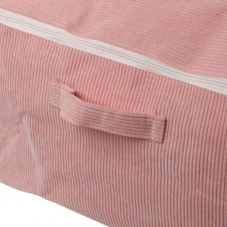 CAJA ALMACENAMIENTO CORDUROY ROSA  M