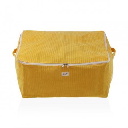 CAJA ALMACENAMIENTO CORDUROY AMARILLA  L