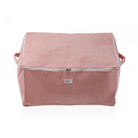 CAJA ALMACENAMIENTO CORDUROY ROSA L