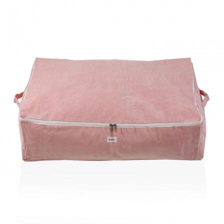 CAJA ALMACENAMIENTO CORDUROY ROSA XL