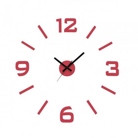 RELOJ PEGATINA ROJO
