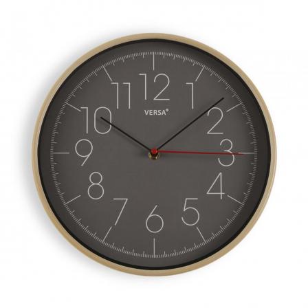 RELOJ DE PARED GRIS ACB MADERA