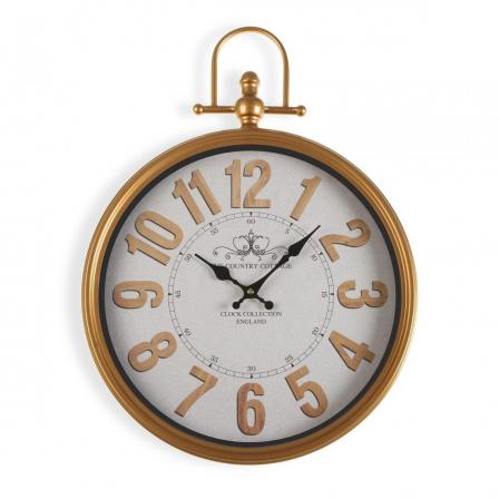 RELOJ PARED METAL CROWN BLANCO