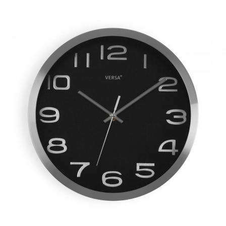 RELOJ ALUMINIO NEGRO 30CM