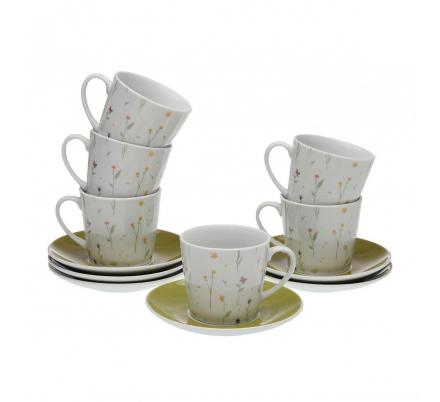 SET 6 TAZAS TE CON PLATO LAISON