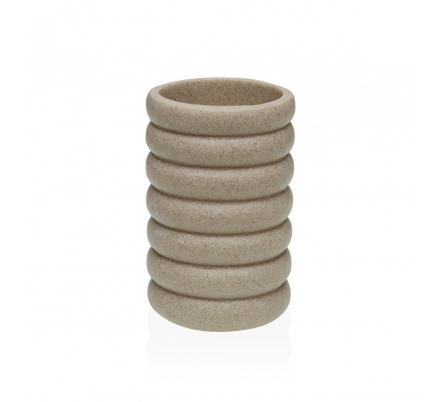 VASO PARA CEPILLOS BEIGE