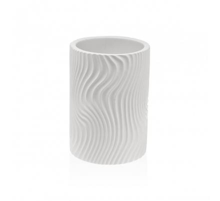 VASO PARA CEPILLOS ONDAS BLANCO