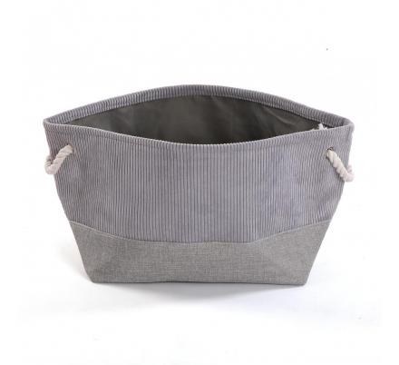 CESTA  CORDUROY  GRIS CLARO