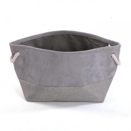 CESTA  CORDUROY  GRIS CLARO