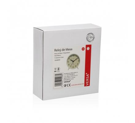 RELOJ DE MESA DESPERTADOR ZEAL BLANCO