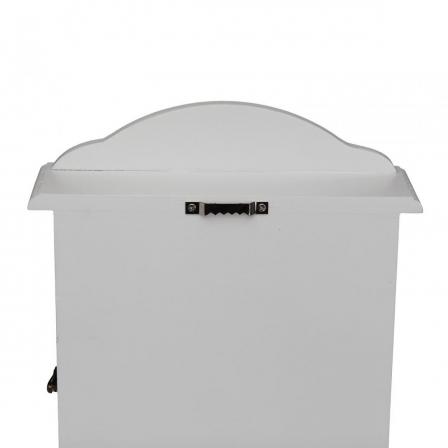 CAJA DE LLAVES BLANCA CON DECORADO DE ESCAMAS