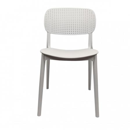 SILLA DE COMEDOR BLANCA APILABLE