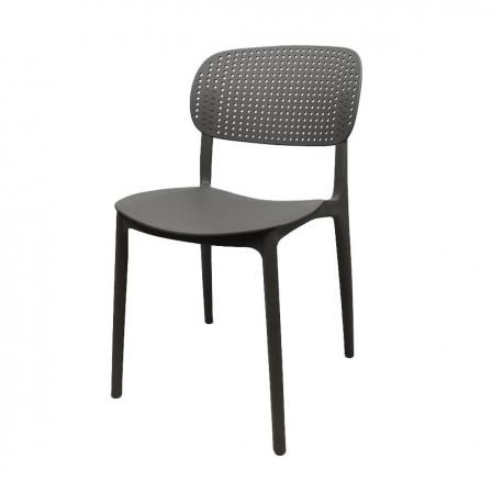 SILLA DE COMEDOR GRIS APILABLE
