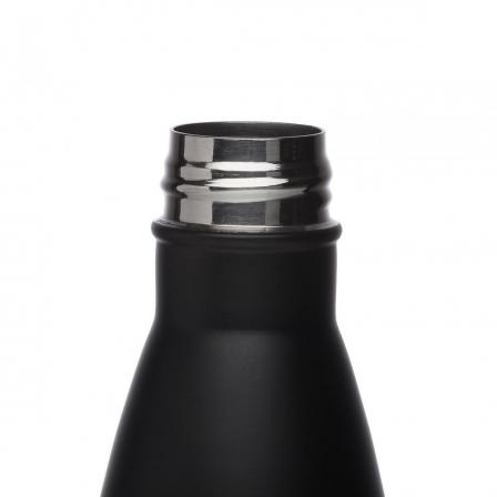 BOTELLA NEGRA MATE  500ML ACERO INOXIDABLE