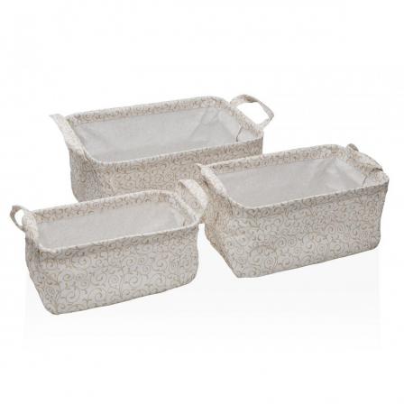 SET 3 CESTAS RECTANGULARES SERPENTINE