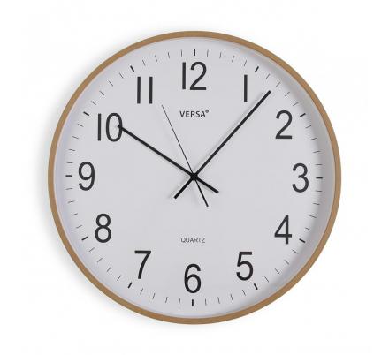 RELOJ PARED MADERA CLARA 50CM